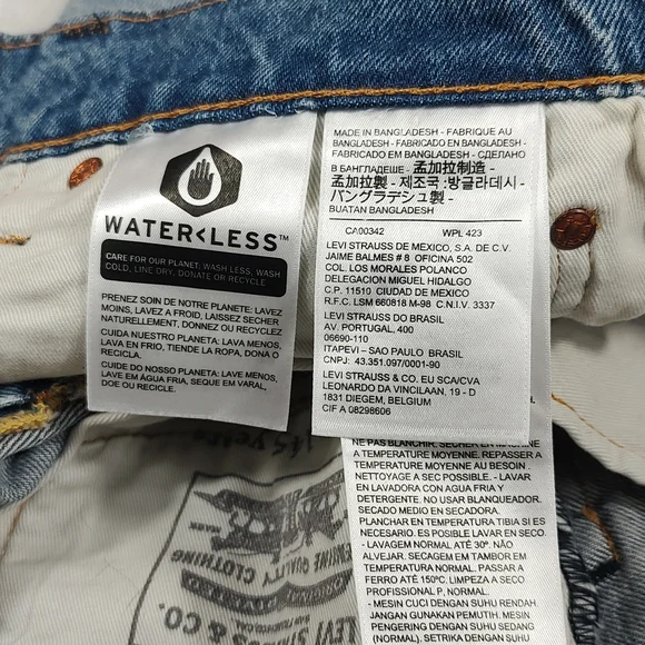 Levi Premium Jean Denim Bermuda Shorts Button and Zipper Closer Size 32 NWT - Picture 8 of 10